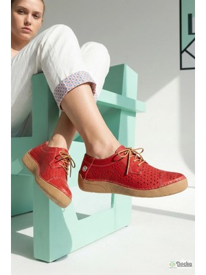 Mammamia Kadın Yumuşak Hakiki Deri Ortopedik Spor Tarz Yazlık Ayakkabı M27YA/7550