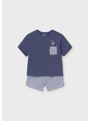 Mayoral Erkek Bebek Şort T-Shirt Takım Lacivert 01228