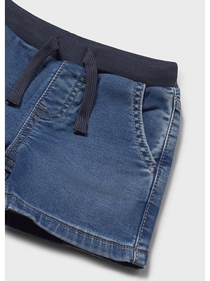 Mayoral Bebek Beli Lastikli Bermuda Kot Şort Lacivert 01221