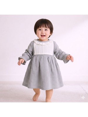 HappyKds123 Nilüfer Müslin Elbise