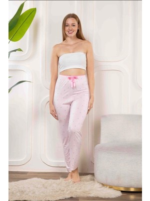 Marsilyan Beli Fiyonklu Rahat Kesim Pamuklu Tek Alt Pijama Kadın BYATI008