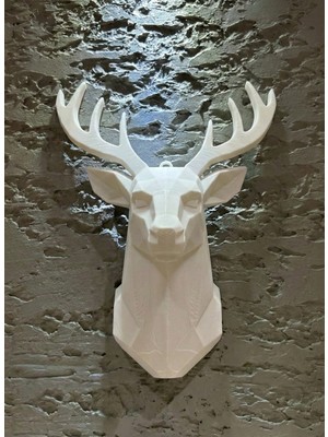 Karerca Geyik Başı Duvar Süsü Geyik Figür Duvar Dekoru