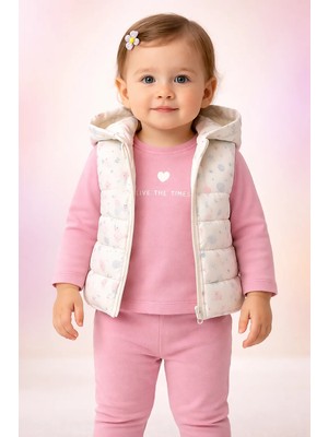 Almira Anne Bebek Bebek Kız Için Yazlık Çiçek Desenli Takım 12-18 Ay