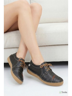 Mammamia Kadın Yumuşak Hakiki Deri Ortopedik Spor Tarz Yazlık Ayakkabı M27YA/7550