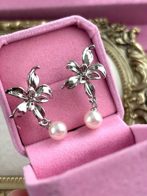 Incili Çiçek Küpe