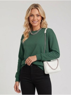 Arya Nisa Kids Kadın Bisiklet Yaka Oversize Mevsimlik Sweatshirt