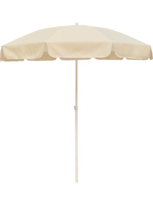 Form Outdoor Mega Şemsiye 240/10 Krem - 240CM Çapında Yuvarlak 10 Telli