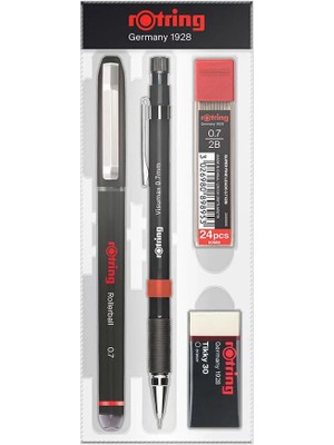Rotring Visumax Ofis Seti Roller + Versatil 0.7 + Min + Silgi Siyah