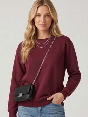 Arya Nisa Kids Kadın Bisiklet Yaka Oversize Mevsimlik Sweatshirt