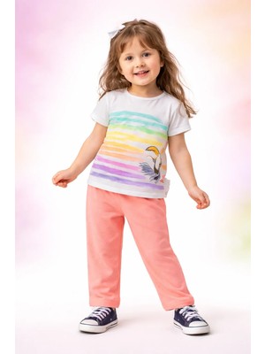 Almira Anne Bebek Bebek ve Çocuk Kız Takım Yazlık Çiçekli Desenli Pamuklu Güvenli Giyim