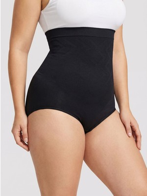 U&me Yüksek Bel Şekillendirici Slim Fit Kadın Korse Karın Toparlayıcı Inceltici Slip Siyah