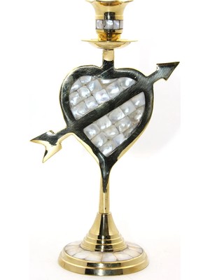 Selfbuysell Pirinç Sedefli Tekli Şamdan 11056-975