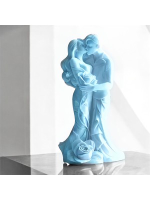 Genel Romantik Çift Heykeli & Biblosu 11X5 cm – Özel Tasarım Aşkın Simgesi - Sevgili Biblo