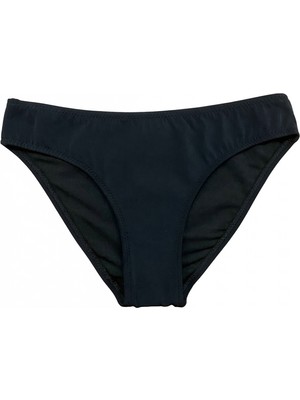 Zi Siyah Dar Kalıp Düz Kalın Kenar Bikini Altı