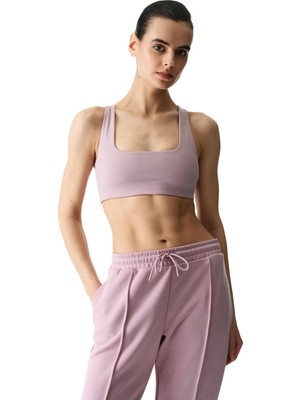 Penti Pembe Sırtı Büzgülü Çıkarılabilir Pedli Pamuk Modal Karışımlı Spor Sütyeni
