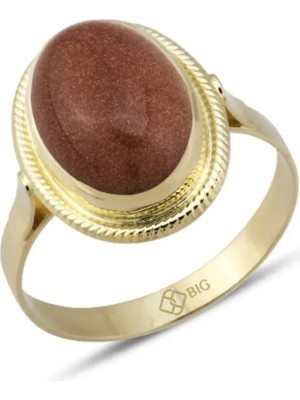 Ekinci Kuyumculuk 14 Ayar Altın Burma Kumtaş Yüzük 12