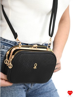 Jara Bag Dublin Kadın 4 Bölmeli Astarlı Burslu, Fermuar Kapamalı El Kol ve Omuz Çantası