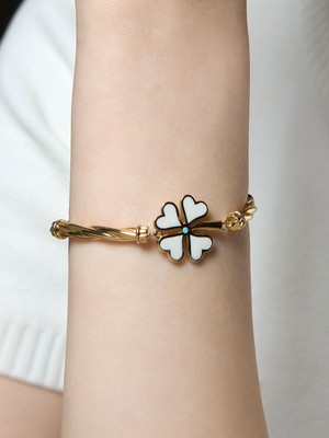 Ekinci Kuyumculuk 14 Ayar Altın “kuzey Yonca” Bileklik 16CM