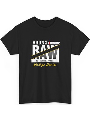 Tişört Kodu Bronx Raw Vintage Denim Regular Fit Erkek Tişört