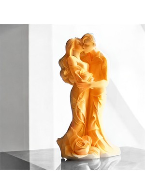 Genel Romantik Çift Heykeli & Biblosu 11X5 cm – Özel Tasarım Aşkın Simgesi - Sevgili Biblo