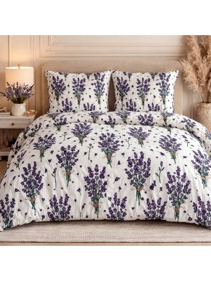 More Home Tek  Kişilik Yorgan Kılıfı + Yastık Kılıfı  (Çarşafsız) Lavanta