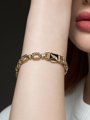 Ekinci Kuyumculuk 14 Ayar Altın “beliz” Gurmet Bileklik 18CM