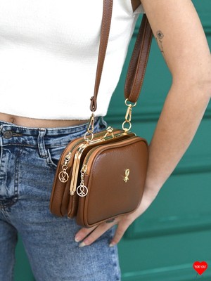 Jara Bag Dublin Kadın 4 Bölmeli Astarlı Burslu, Fermuar Kapamalı El Kol ve Omuz Çantası