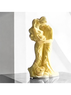 Genel Romantik Çift Heykeli & Biblosu 11X5 cm – Özel Tasarım Aşkın Simgesi - Sevgili Biblo