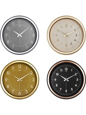 Selfbuysell Galaxy Premium  1975-FG-AC-TA-KR Serisi  Duvar Saati  Kasa=siyah-I.yeşil-Gold-Füme Çerçeve:bakır-Gold-Krem-Gri - 37 cm - Herhangi Bir Renk Gönderilir (5324)