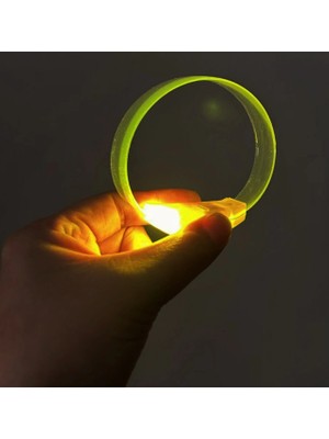 Selfbuysell 3 Modlu Pilli LED Işıklı Esnek Parti Bilekliği Sarı