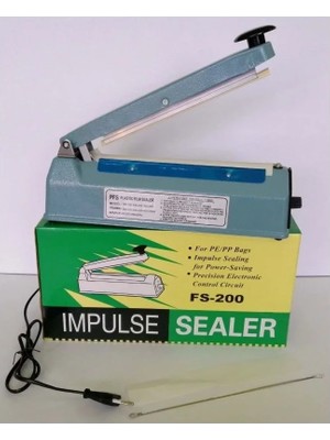 Selfbuysell 20CM  Metal Gövde Poşet Ağzı Yapıştırma Kapatma Makinası FS-200 (5324)