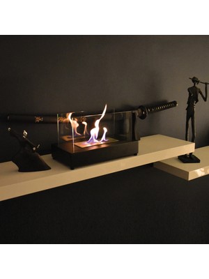 Starfire Silence Masaüstü Dumansız Şömine – Kokusuz Gerçek Alev, Dekoratif Ambiyans