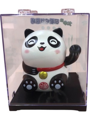 Mobgift Güneş Enerjili Sevimli Kol Sallayan Şans Pandası