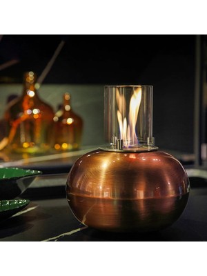 Starfire Antique Masaüstü Dumansız Şömine – Kokusuz Gerçek Alev, Dekoratif Ambiyans