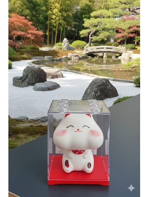 Mobgift Kafa Sallayan Tatlı Şans Kedisi Büyük Boy Solar Güneş Enerjili