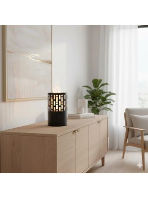 Starfire Bianca (S) Masaüstü Dumansız Şömine – Kokusuz Gerçek Alev, Dekoratif Ambiyans