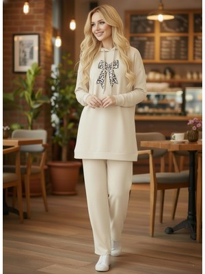 Arya Nisa Kids Leopar Detaylı Tunik Pantolon Mevsimlik Alt Üst Takım