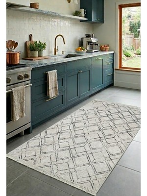 Hahay Yıkanabilir Kilim Bej Vintage Desen