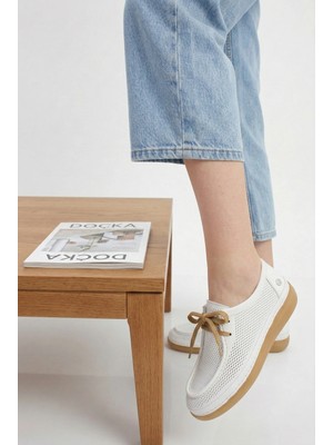 Mammamia Kadın Yumuşak Hakiki Deri Ortopedik Spor Tarz Yazlık Ayakkabı M27YA/7545