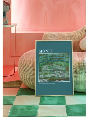 Des Vu Print Claude Monet Water Lily Pond Posteri, Monet Temalı Çerçevesiz Poster