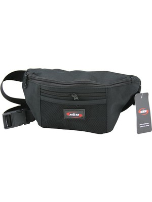 Selfbuysell Freebek Bel Çantası  3 Fermuarlı Bölme + 1 Fileli Açık Bölme   10 x 11.5 x 25CM (5324)