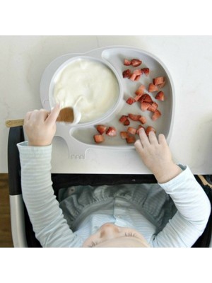 Selfbuysell Bebek ve Çocuk Için Sevimli Fil Model Desenli Yemek Bebek Mama Kabı Bölmeli Tabak (5324)