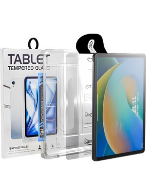 Magic Apple iPad Air 11 (2024) Uygulama Aparatlı Tablet Cam Ekran Koruyucu – Şeffaf