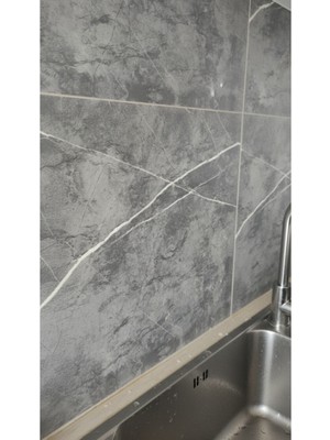 Selfbuysell 30X30 Antrasit Mermer Desenli Duvar Sticker