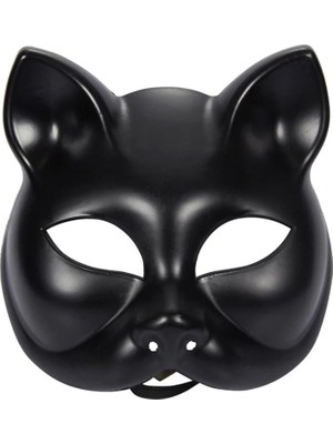 Selfbuysell Siyah Renk Lüks Kedi Maskesi 12X13 cm (5324)