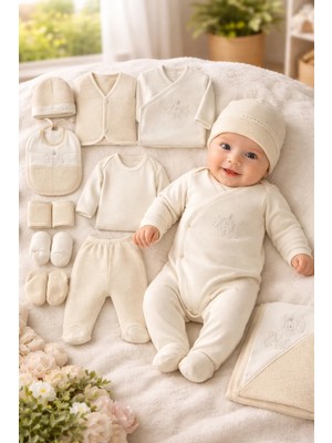 Almira Anne Bebek Unisex 10 Parça Pamuklu Hastane Çıkışı