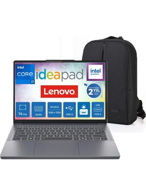 Lenovo Ideapad Slim 3 14IRH10 Intel I7 13620H 32GB Ddr5 2tb SSD Intel® UHD 14" Wuxga IPS 300NITS Windows 11 Home Taşınabilir Bilgisayar 83K0002ATR  + Snertech Çanta