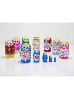 Selfbuysell 5'li Ahşap Matruşka ALK1204