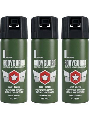 Biber Gazı Sprey 50ML Bodyguard (Göz Yaşartıcı Sprey) 3 Adet