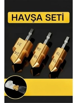 LTG Nova Plastik Boru Kalemtraş Kademeli Boru Açma Pvc Pprc Boru Tamir Delme Genişletme Onarımı Için 3lü Hav